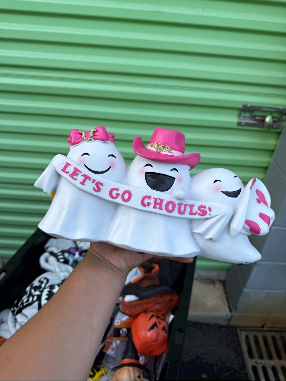 Let’s Go Ghouls Pink Cowgirl Ghost Halloween Decor 👻💗